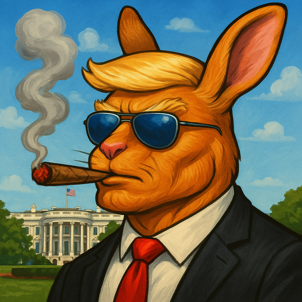 Trump Bunny with Cigar
