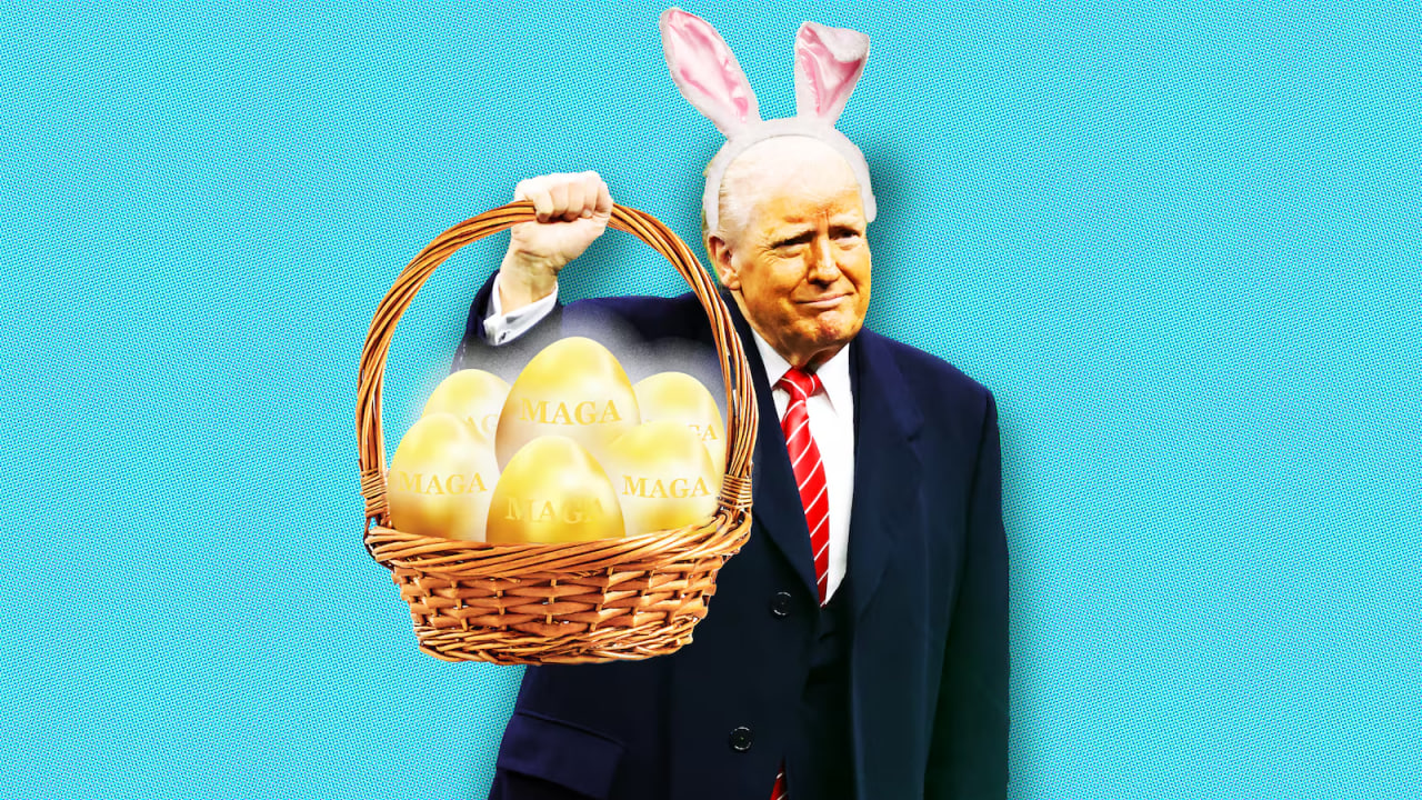 Trump with MAGA Eggs